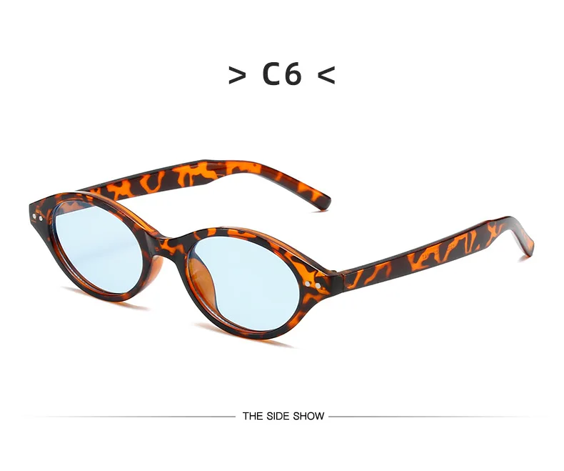 Kleine ovale Brillengestelle mit klaren Gläsern, süßes Süßigkeiten-Kostüm, dekorative Computerbrille, Damen-Sonnenbrille – Detail 11