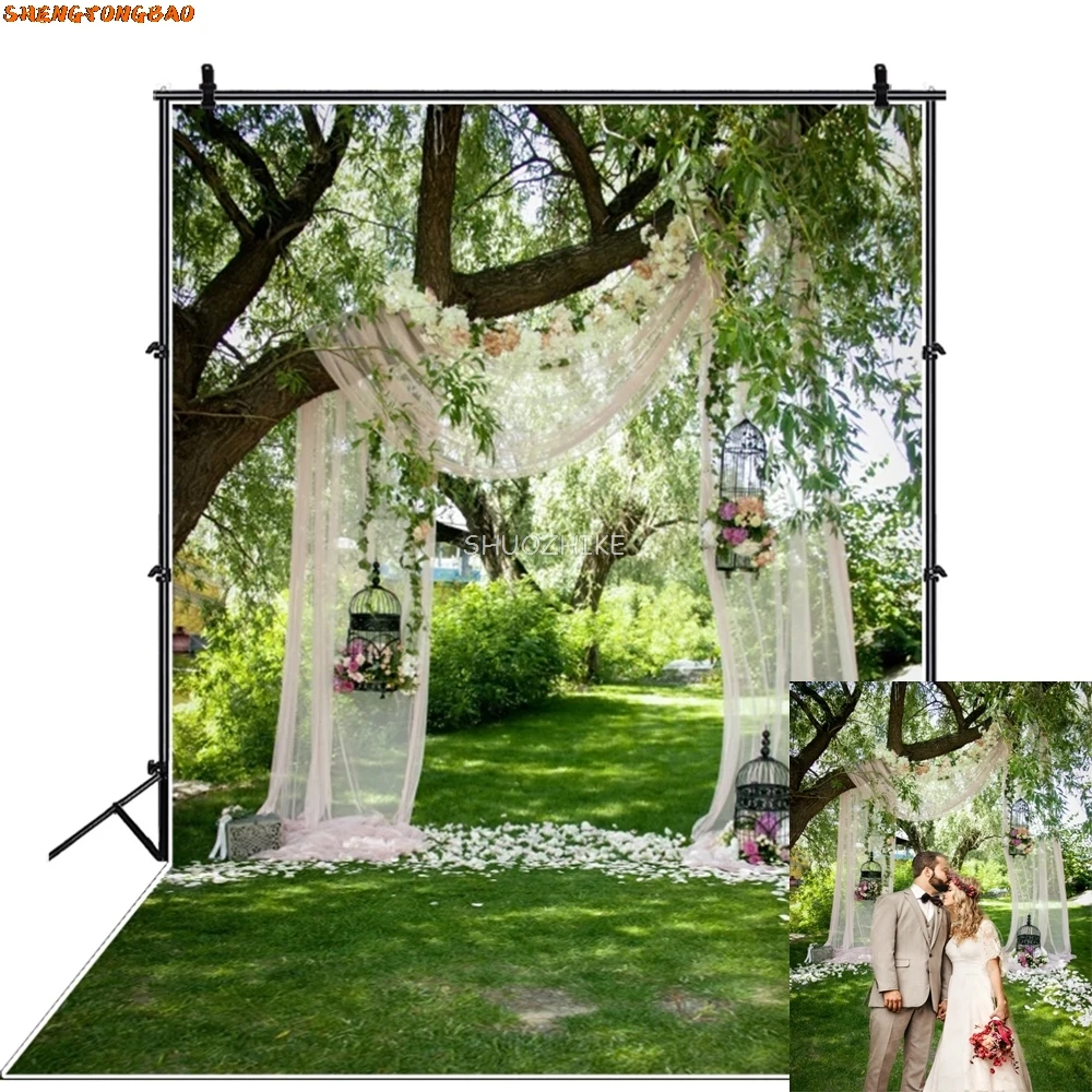 งานแต่งงานฉากหลังสีชมพูฤดูใบไม้ผลิ Blossom ดอกไม้กลีบสาขา Love เจ้าสาว Scenic การถ่ายภาพพื้นหลัง Photo Studio