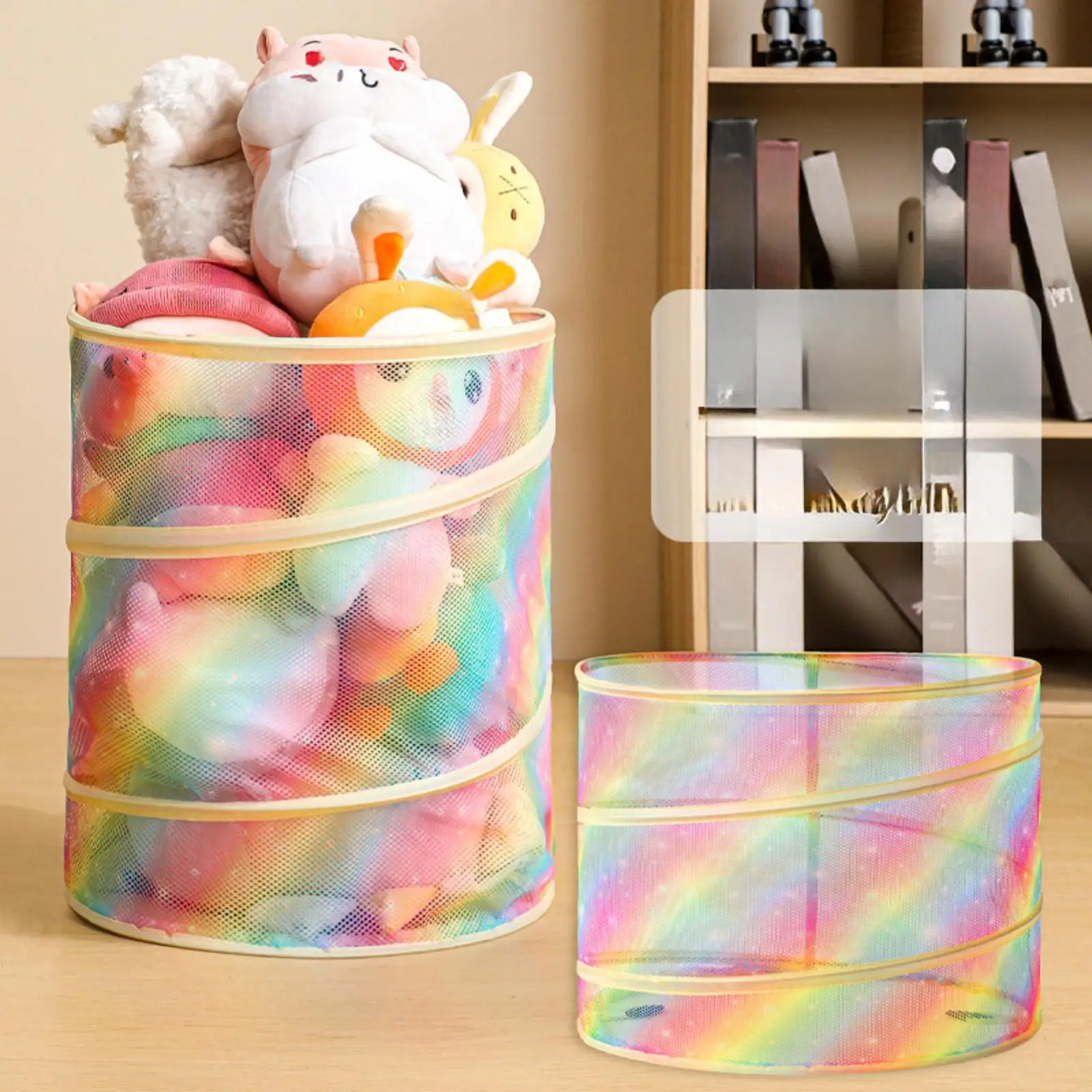 

Корзина для хранения игрушек с крышкой, детская корзина для одеял, декоративная сетчатая корзина для белья, детская корзина для хранения игрушек для домашней игровой комнаты