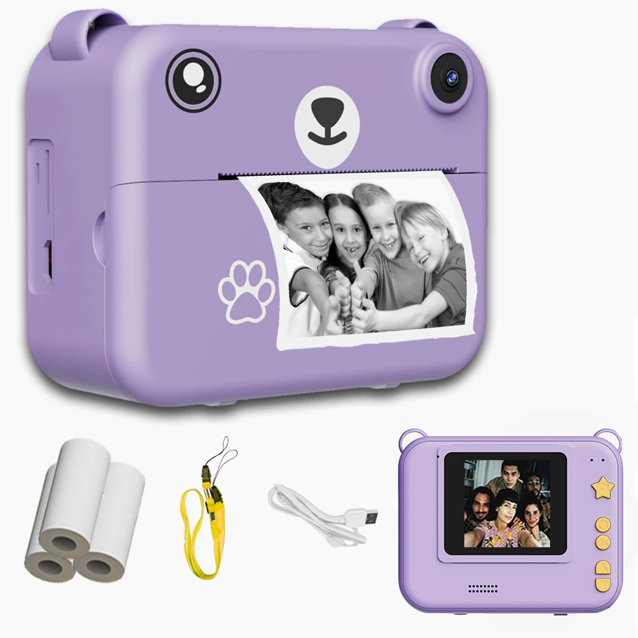 Multifunktionale Kinderkamera ist ein unverzichtbares Halloween-Geschenk. Die Kamera kann sofort drucken und ist eine tragbare kleine Kamera. – Detail 10