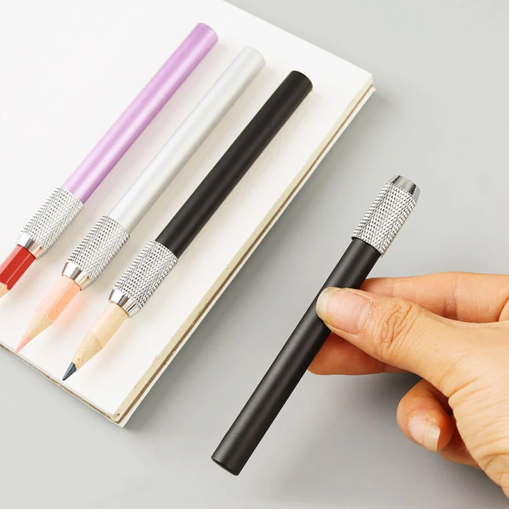 Extension de crayon en métal, manchon de crayon de dessin, connecteur de crayon, tige d'extension en alliage d'aluminium, fournitures de peinture artistique