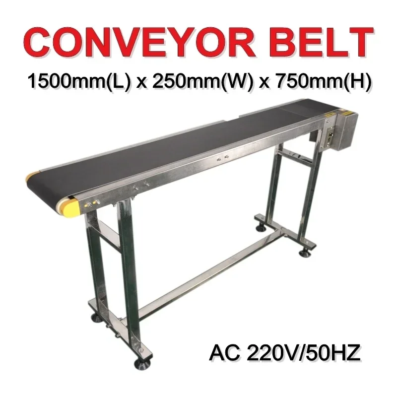 120W Desktop Double Buffles Conveyor Belt Machine Programmable Stainless Steel Conveyor 1500MM 1000MM 800MM PVC Fiber Laser Use