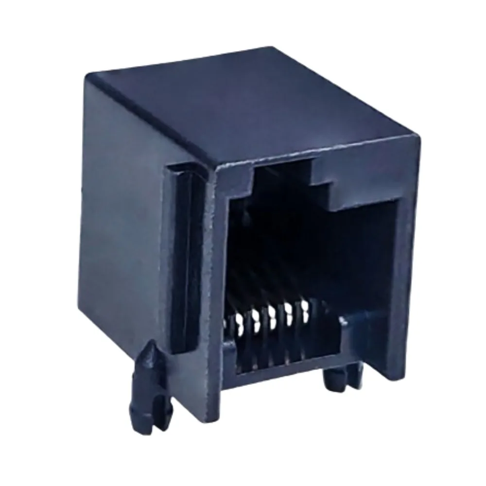 RJ12 Connector 90 Degrees 6P6C Crystal Female Socket Telephone For Plug Jack RJ11 PCB Mount Telephone Modular Socket Interface