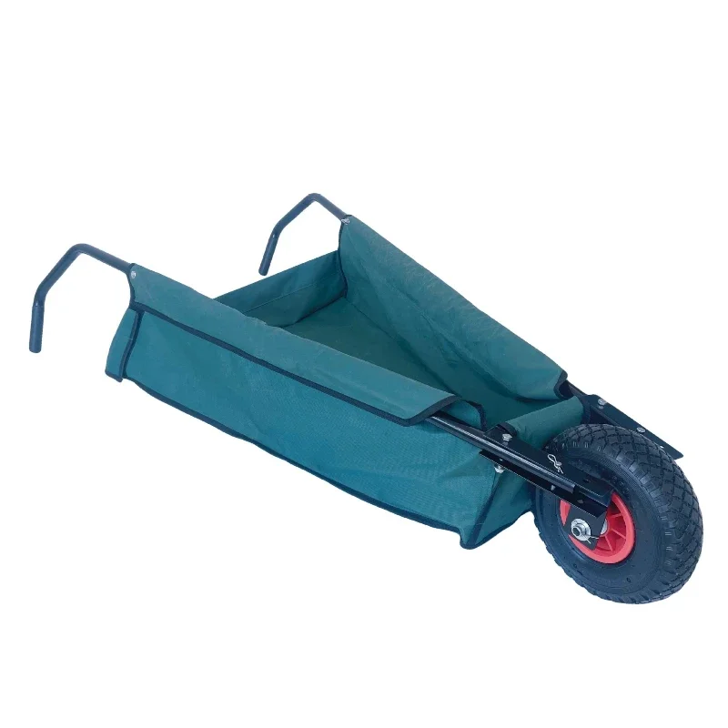 

PVC Oxford cloth gardening tool cart leaf collection unicycle garden trolley folding