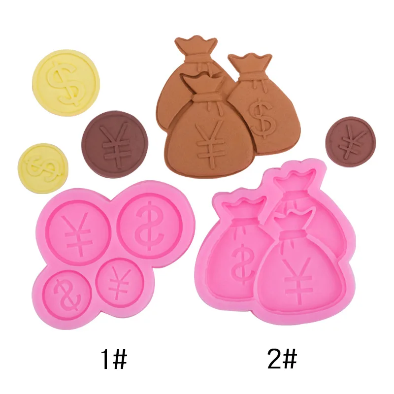 Purse Currency Symbol Silicone Chocolate Gum Paste Sugar Brand Cake Decorative Border Resin Molds