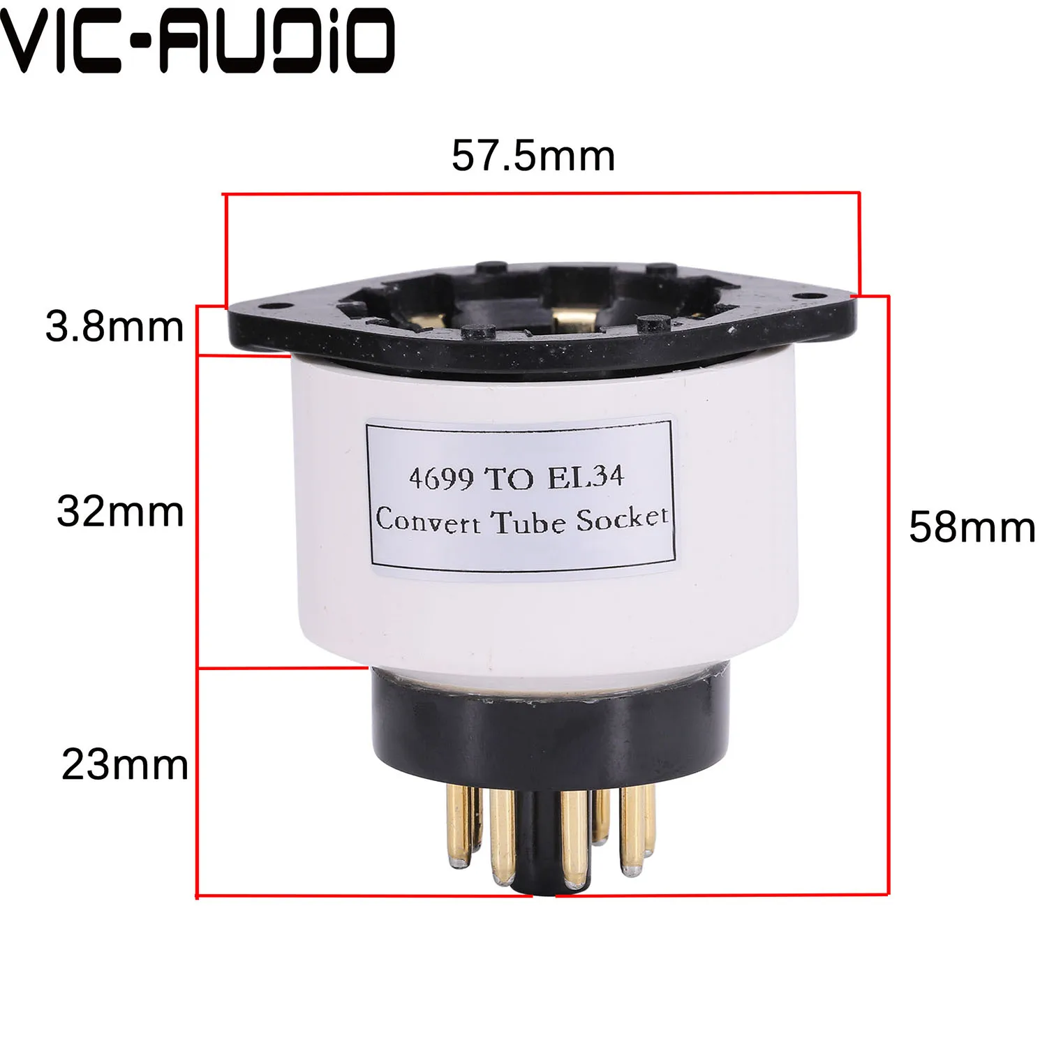 1Piece 4699 EL6 Tube TO EL34 6P3P 6L6 Electron Tube Convert  Socket DIY Audio Vacuum Tube Adapter