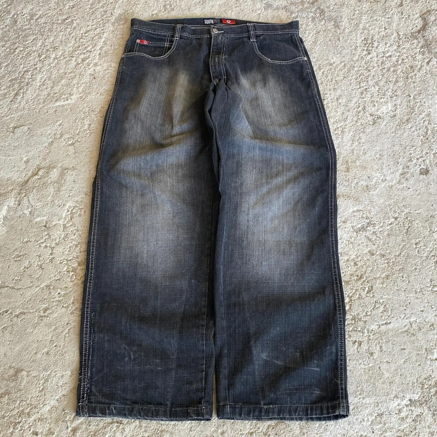 Y2K New Retro Sell Special Spot Washed Jeans Loose Oversized Wide Leg Pants Street Gothic Harajuku Floor Pants For Men And Women