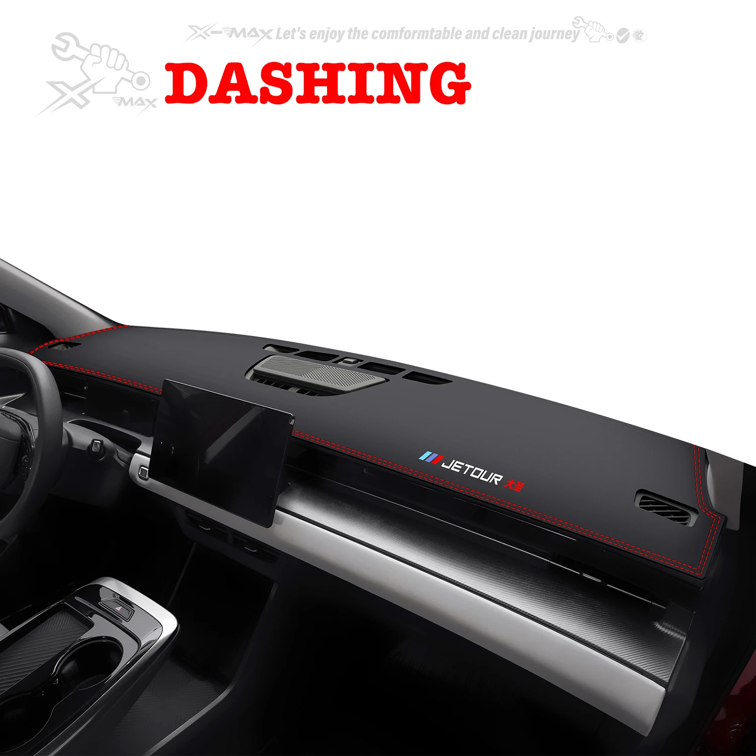 Left-hand Drive Car Dashboard Mat For JETOUR DASHING 2022-2024 Light Blocking Pad Center Console Dash Mat Sunshield Protector