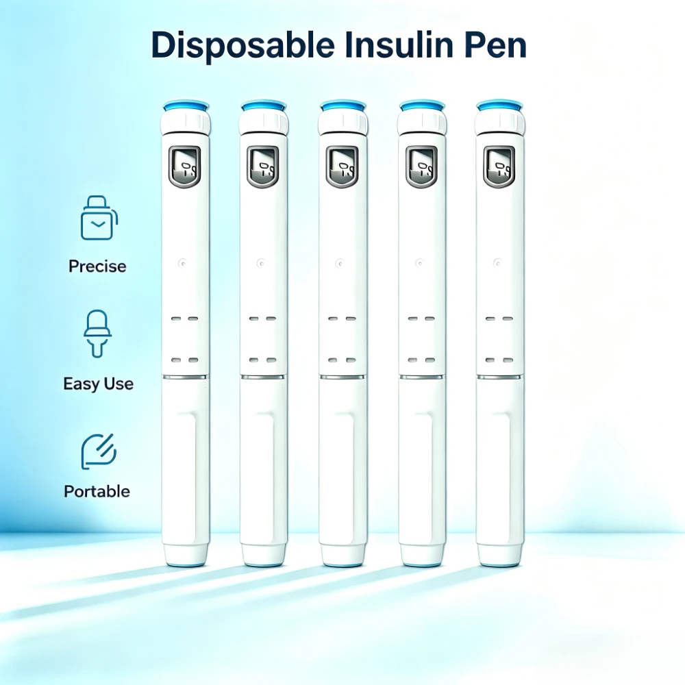 Disposable Insulin Pen Magic Peptide Pen Adjustable Insulin Accessories Portable Insulin Injection Pen for Outdoor Trip Home Use