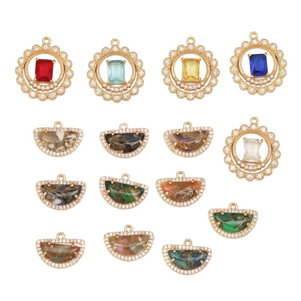 

Cordial Design 40Pcs DIY Pendant/Jewelry Accessories/Hand Made/CZ Charms For Earrings/Jewelry Findings & Components