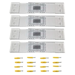 Standard Concrete Crack Gauge (2 Pack or 4 Pack) Accurate Crack Monitoring Record Tool Crack Measuring Ruler