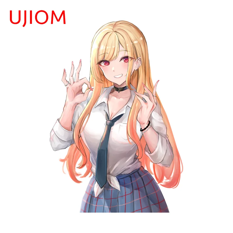 UJIOM Marin Kitagawa Wall Sticker Seductive Goth Style Attractive Long Legs Standing Posture Decal Hot Anime Girl Peripherals