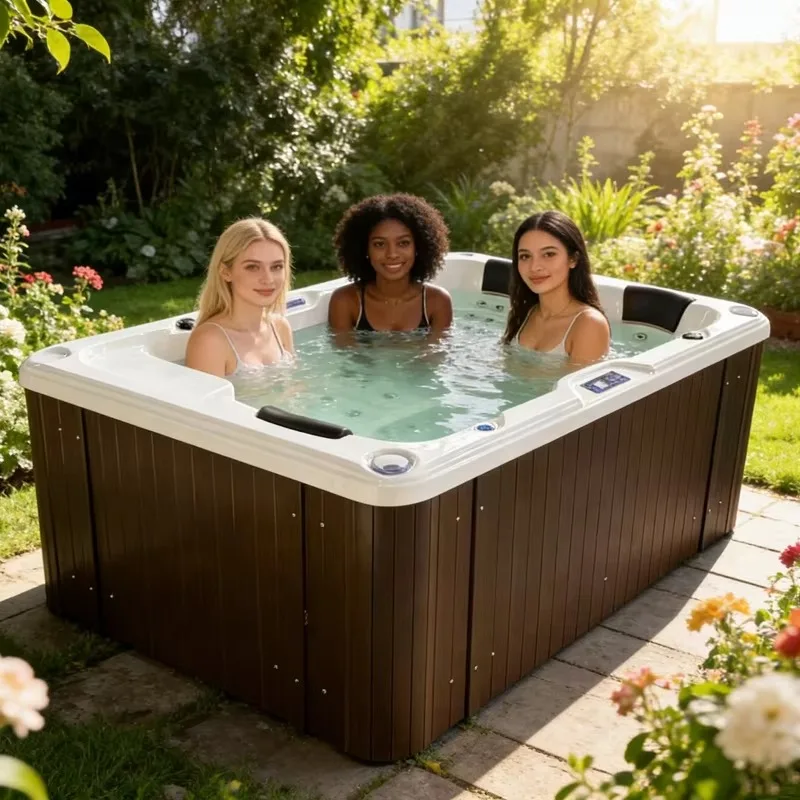 New Outdoor Freestanding Modern Spa Hotel Bathtub Large Pool Constant Temperature Whirlpool Hot Spring Soaking Surfing Massage