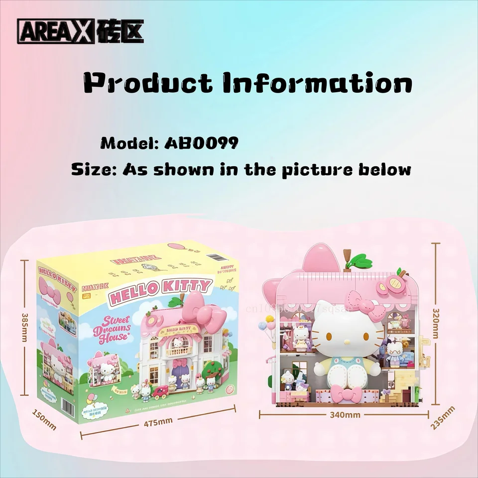 AREAX New Hello Kitty Building Block Model Sanrio Street View