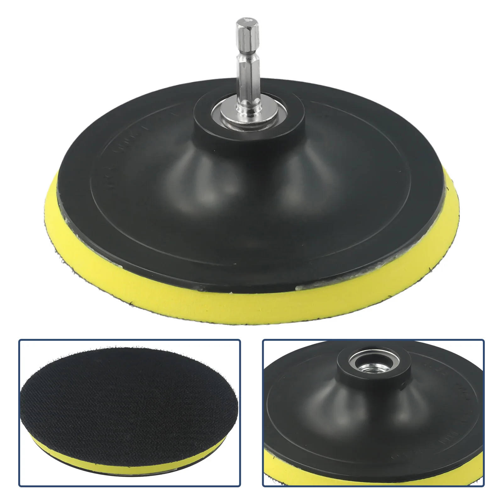 1Pc 3-7 Inch Backing Pad Met Boor Adapter Polijsten Gereedschap Slijpen Gereedschap Gereedschap Voor Spuitmolen Elektrische Boor