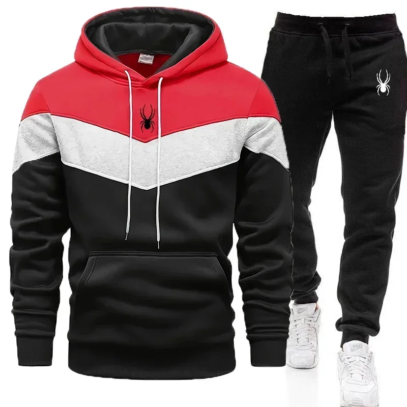 2024 Men\'s Clothing Casual Sweatshirt Suit Sweatshirts for Men Daily Tricolor Hoodies Hot High Quality Sports Jogging Tracksuit