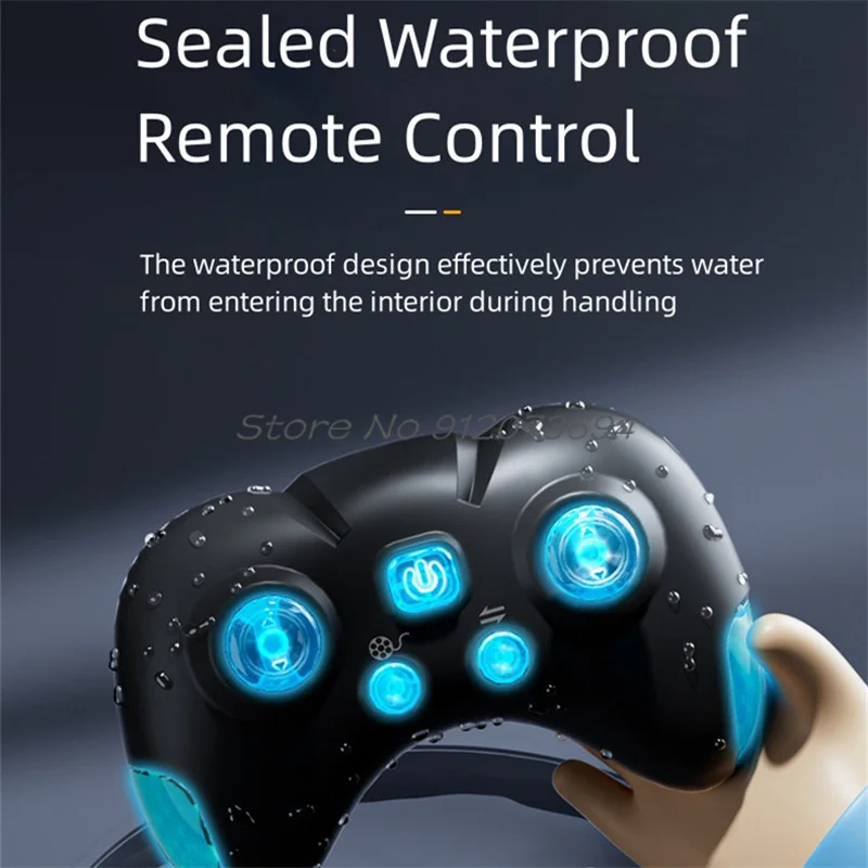Swimming Pool Prank Remote Control Shark Boat 2.4G Simulation Move Design Strong Power Anti Collision Cool Lighting RC Boat Toy