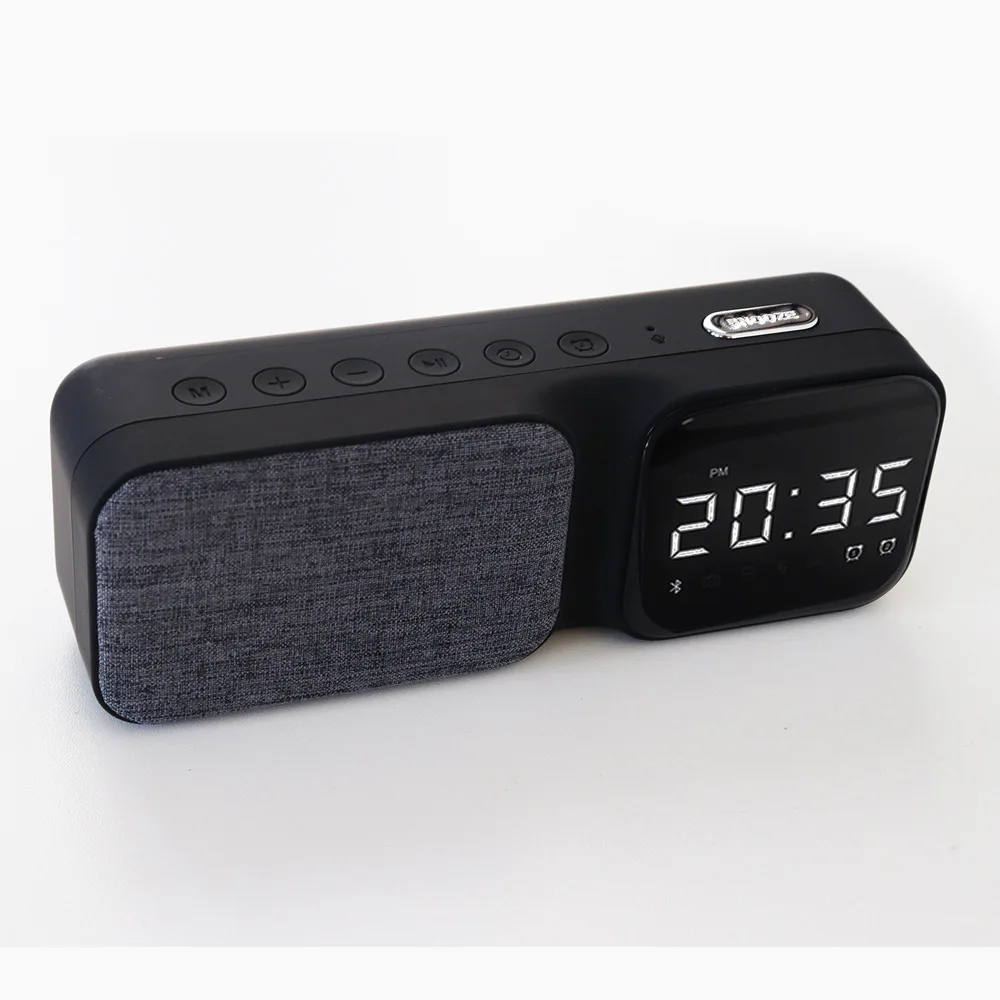 Hot Selling Popular Electronic New Clock Fabric Audio Bluetooth Speaker Desktop Speaker FM Radio