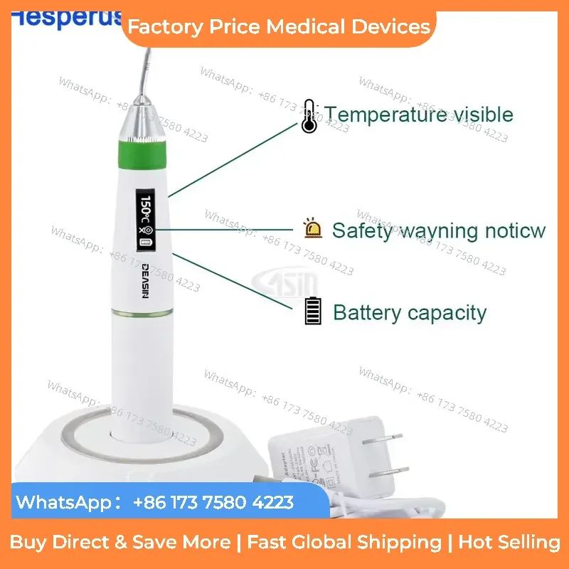 2026 Cordless Wireless Gutta Percha Obturation System Endo Heated Pen With 2 Tips Digital Display Dentist fastshipping