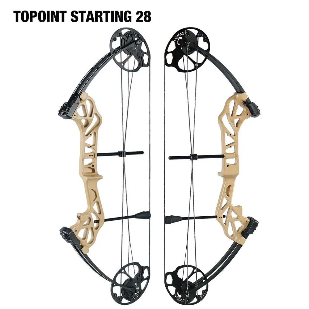 TOPOINT الرماية بدء 28 المبتدئين مجمع القوس قوس الصيد والسهم حزمة DL19-30 "DW19-70lbs قوس الرماية أطقم OEM/ODM