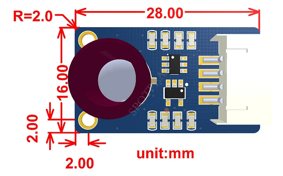 Raspberry Pi MLX90640 IR Array Thermal Imaging Camera 32×24 Pixels 110° FOV MLX90640-D110 Thermal Camera for Arduino / ESP32