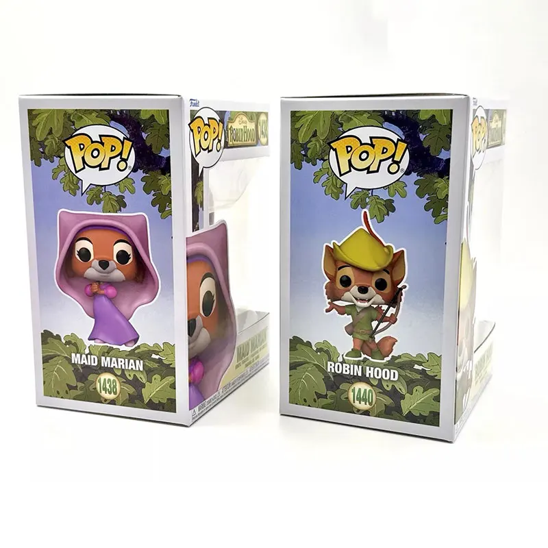 Funko Pop Disney Robin Hood ตัวเลขการกระทําอะนิเมะสัตว์ของเล่นการ์ตูนสะสมรูปสัตว์ตุ๊กตาของเล่นเด็กของขวัญ