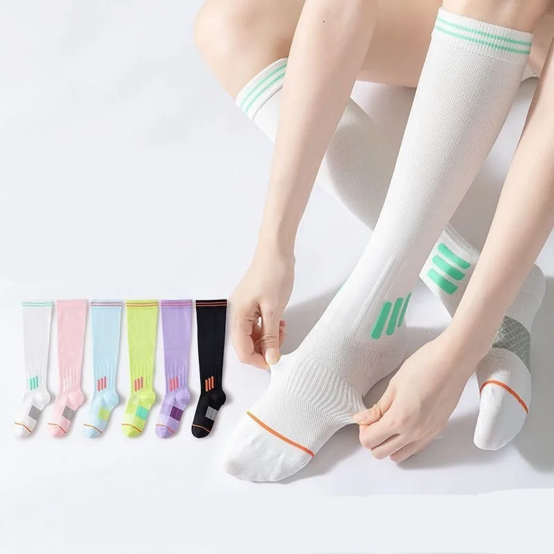 

women sports cycling pressure socks fitness leg beauty sock antislip leg slimming long socks sweat-absorbing and odor-proof sock