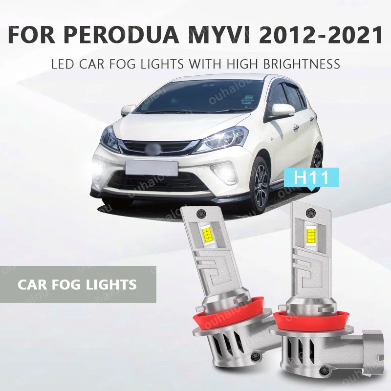 

For PERODUA MYVI 2012-2021 2Pcs H11 LED Headlight LED Lights Head Lamp for Car LED Headlight Bulb with heat sink
