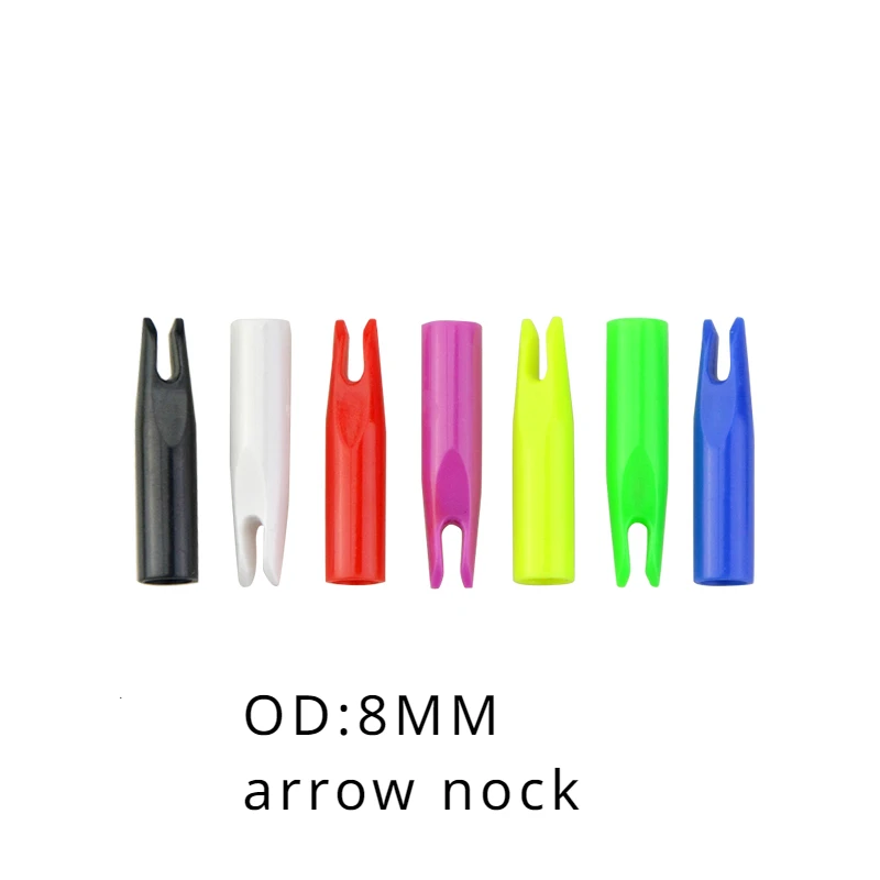 60pcs Archery Plastic Arrow Nock Use For OD6mm Wood Bamboo Arrow Shaft Arrow Nock Pin Hunting Accessory