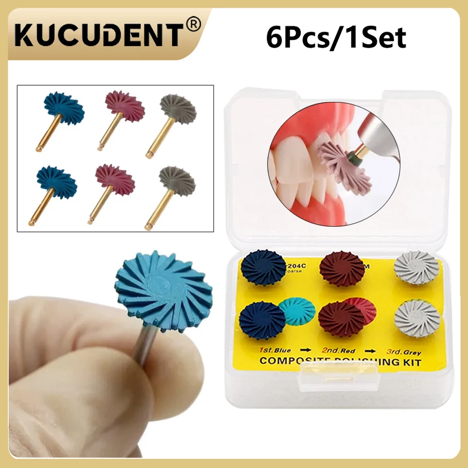Dental Composite Polishing Disc System Diamond Rubber Burs Tool_voghion.com