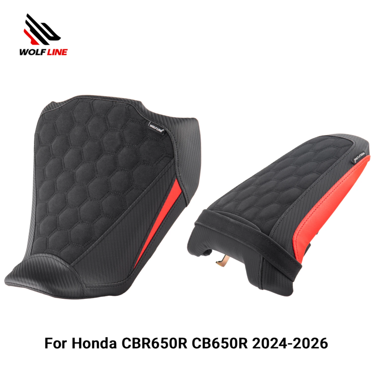 WOLFLINE Front or Rear Solo Seat for Honda CB650R CBR650R 2024-2026 Driver or Passenger Single Seat Cushion Comfort for Riding