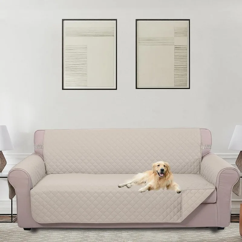 

HOME Large Sofa Cover Reversible Couch Cover for Dogs with Elastic Straps Water Resistant Furniture Protector for Pets Co