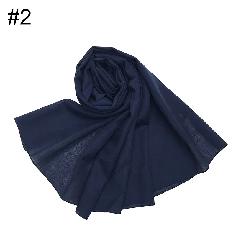 Women's Plain Viscose Scarves Lady Lightweight Soft Fashion Solid Scarf Long Turban Head Wrap Shawls Breathable Neck Gaiter