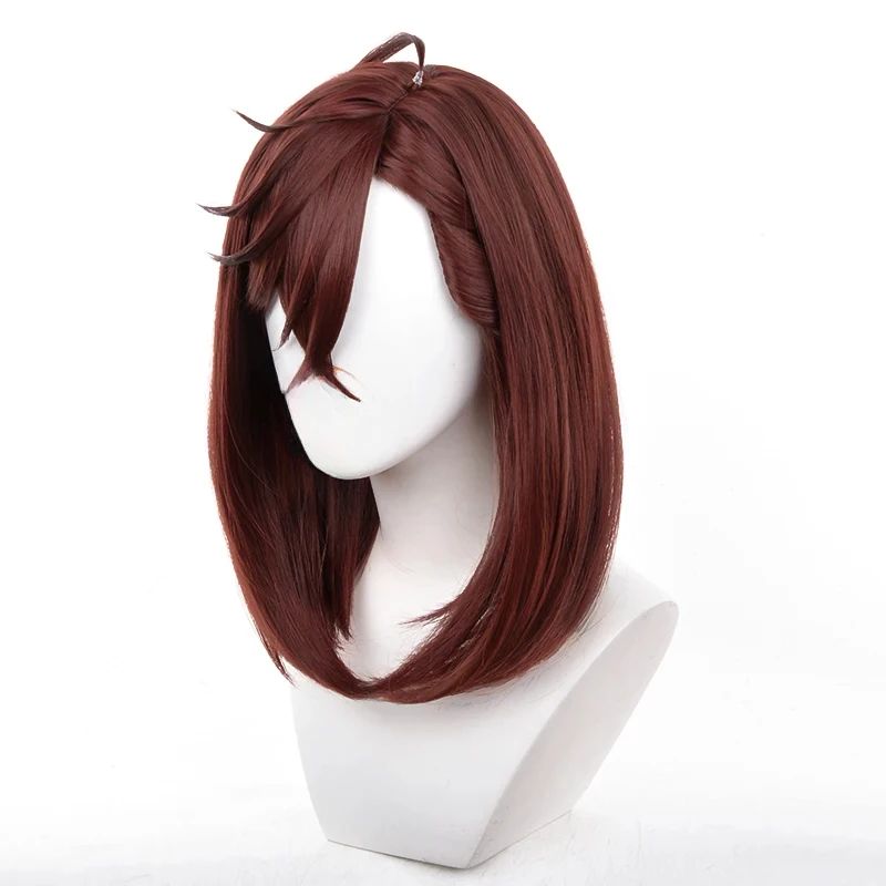Peluca de Cosplay de Anime Dandadan Momo Ayase, pelo corto marrón Jiji Ken, fiesta de Halloween para mujeres y niñas, accesorios de juego de rol