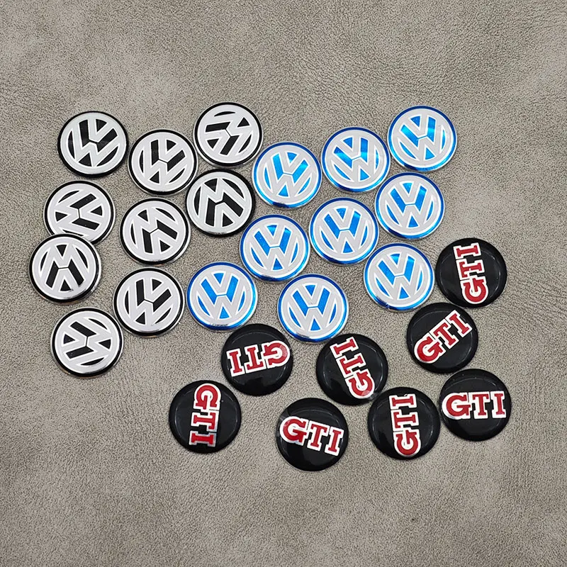 10Pcs 14mm Car Emblem Key Stickers Badge Accessories For Volkswagen VW Touran Beetle Golf Passat Jetta Polo Bora CC Lavida Caddy