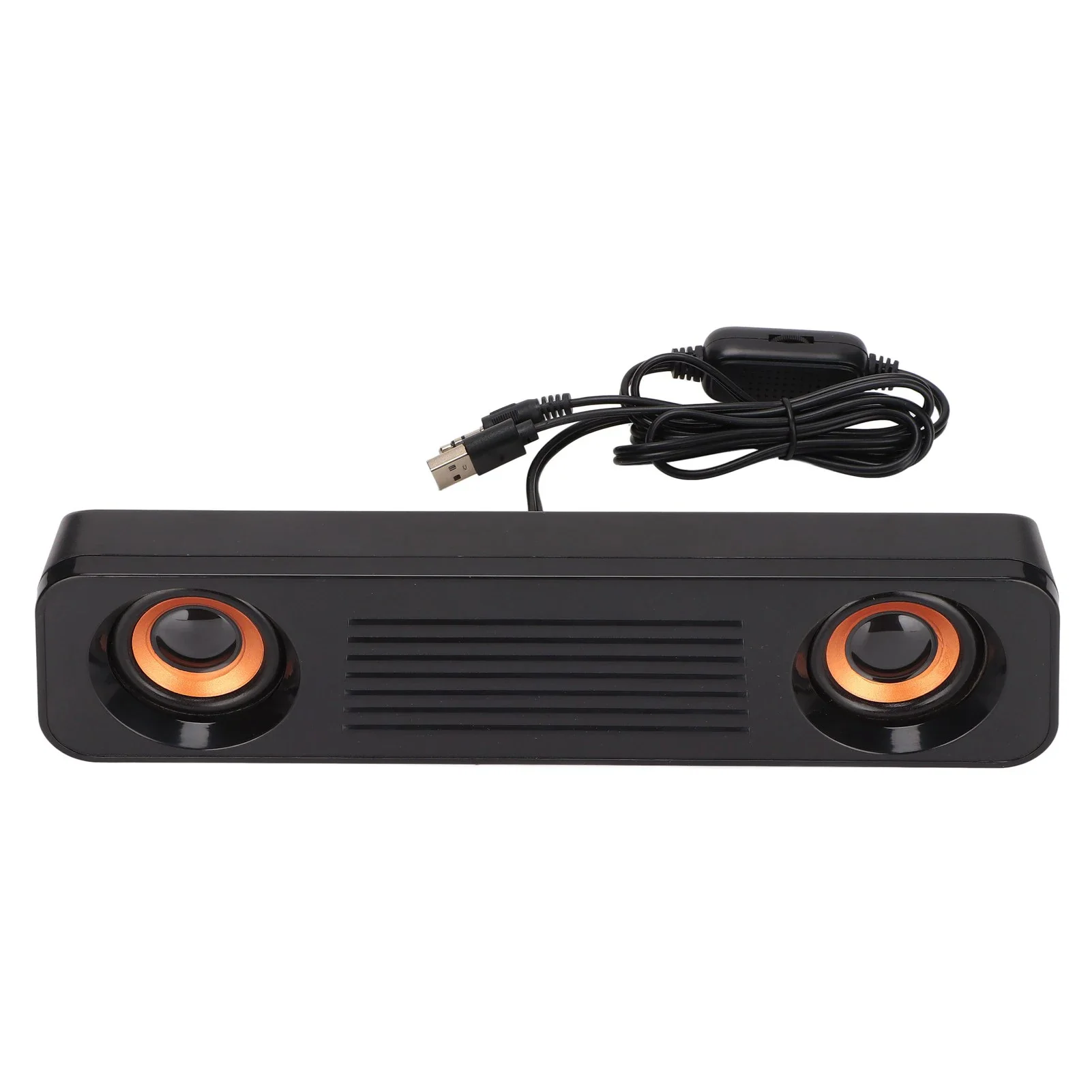 Wired Speaker 3.5mm Plug HiFi Stereo Subwoofer USB Powered Portable Desktop Long Speaker for TV Computer Laptop