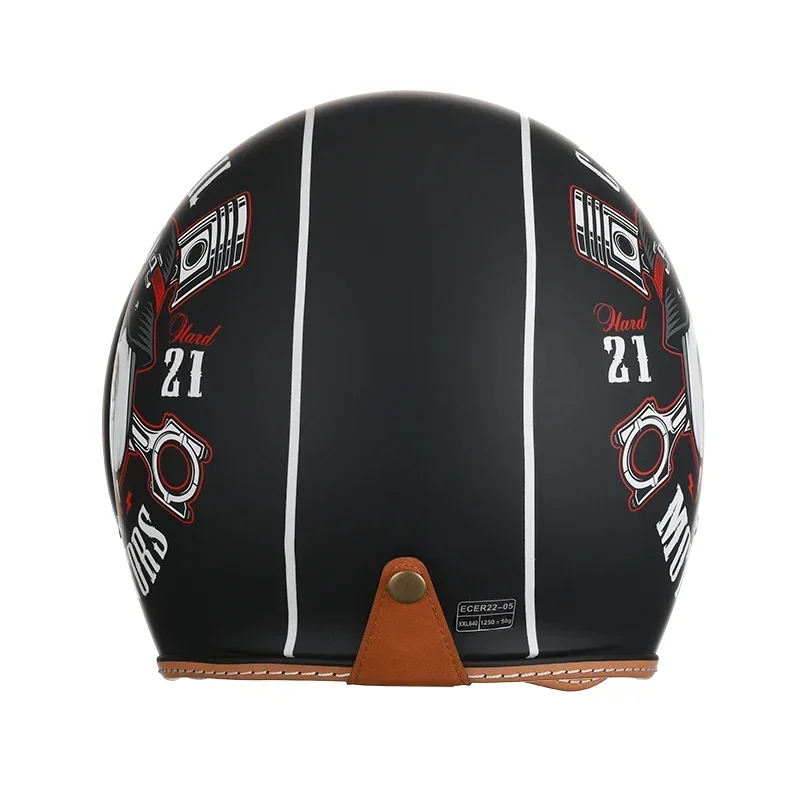 Retro 3/4 rosto aberto metade capacete da motocicleta cyril b206 leve adulto vantage jet capacete para homens mulheres dot ece aprovado