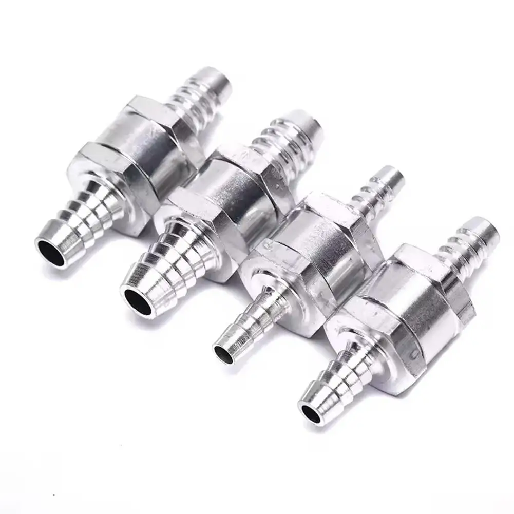Car One-way Non-return Check Valve 6/8/10/12mm Aluminum Alloy Water Water Fuel Fuel Air Diesel Way Petrol Vacuum Gas Line N0K3