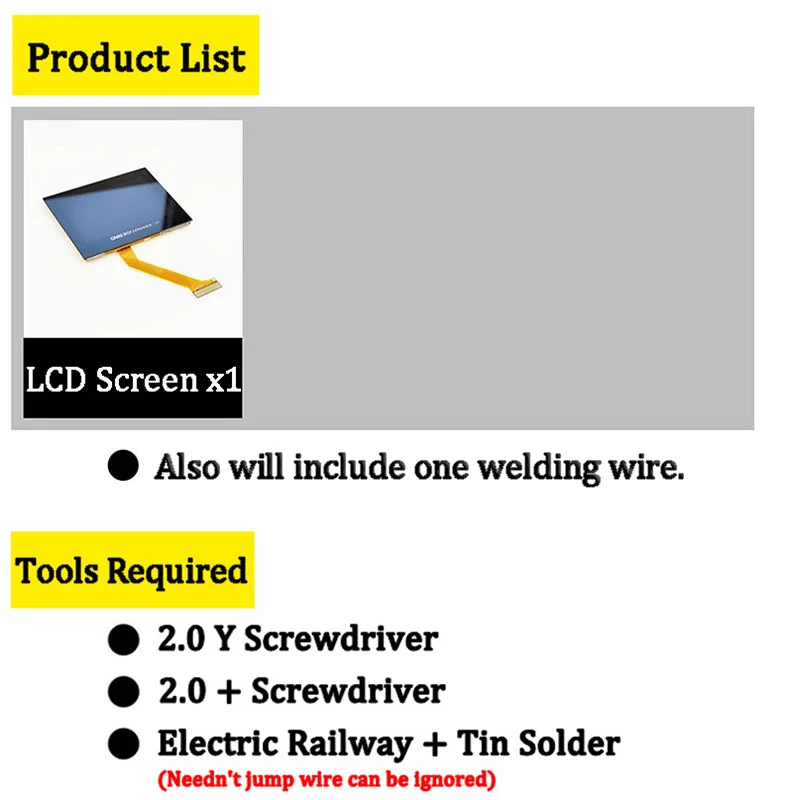 DSI V3 Pre-Laminated LCD Screen Kits Replacement for GBA SP Real Physical Dot By Dot DSI Highlight Brightness LCD Kits For GBASP