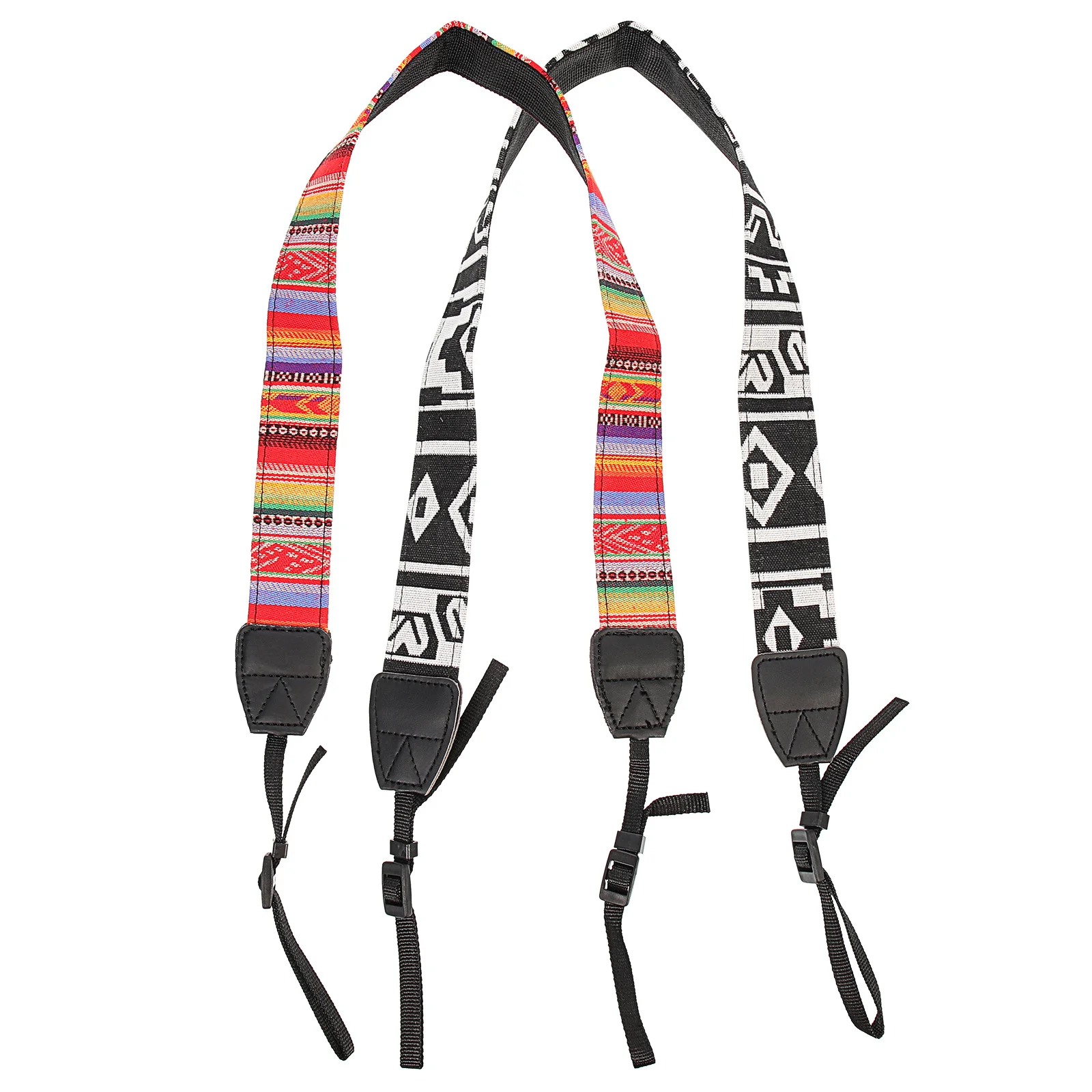 

2Pcs Ethnic Style Camera Shoulder Strap Adjustable Length Multifunctional Neck Crossbody for Dslr Cameras Photography