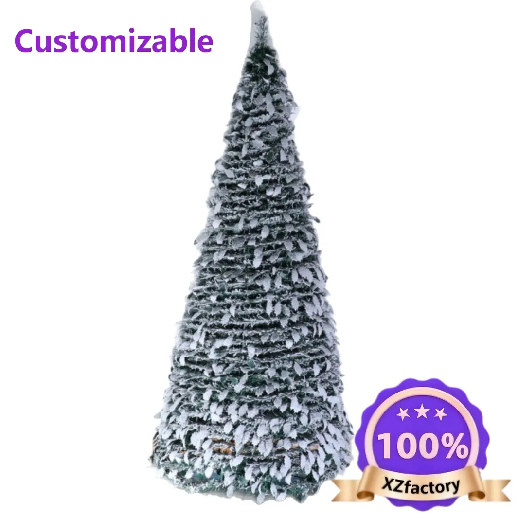 

Factory Direct 2026 Top RatedWinter flocking Christmas tree household folding telescopic multi-specification large luxury floor