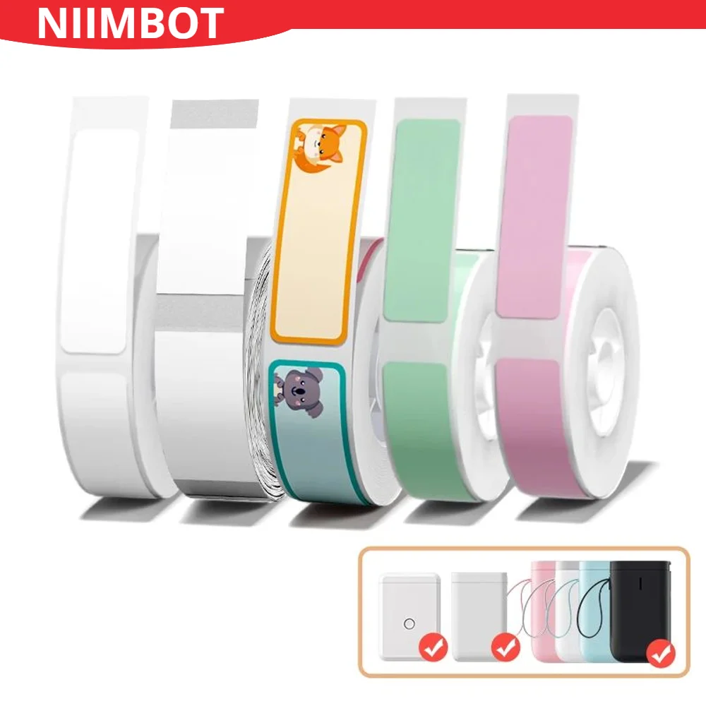 Niimbot 5 Rolls Label Paper Waterproof Barcode Price Label Oil-proof Tear Resistant Transparent Sticker for D11/D110/D101/H1/H1S