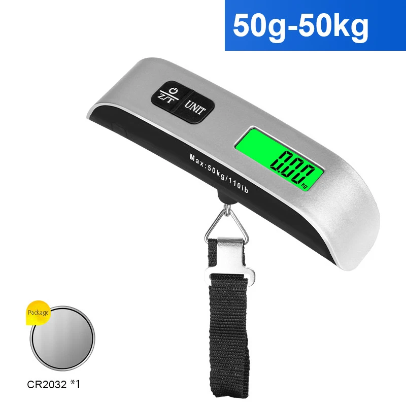 Max 50kgs Hanging Weight Scale with Hook Easy Measuring Weightment Portable Luggage Scales with Digital LCD Electronic for Fish