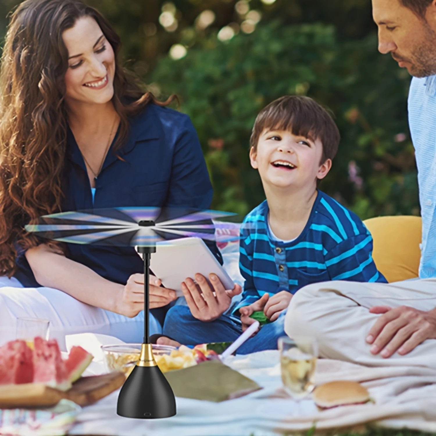 مراوح محمولة فائقة الطيران - أدوات صغيرة الحجم لمكافحة الآفات للطاولات والشواء والنزهات والصيف - تحافظ على طعامك الخارجية نظيفة وسا