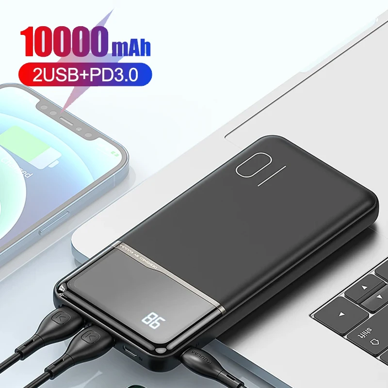 

Power Bank 10000mAh Portable Charging PowerBank 10000 MAh USB PoverBank External Battery Charger for IPhone 15 Samsung Xaiomi