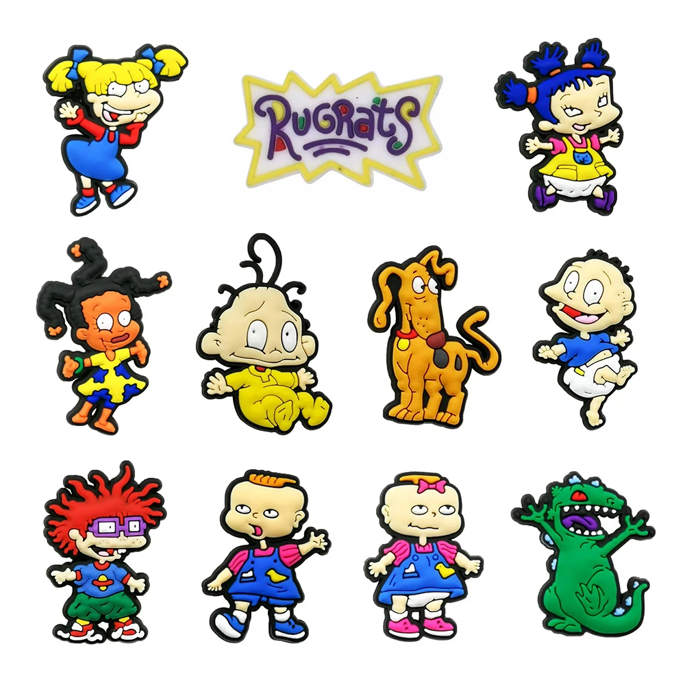 

11PCS Cartoon Shoe Charms DIY Clog Sandals Wristband Bracelets Decoration Shoes Accessories Buckle for Boys Girls Birthday Gift