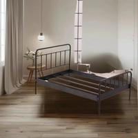 1:12 Dollhouse Miniature DIY Iron Bed Model, Mini Doll Bedroom Furniture Toy Accessory