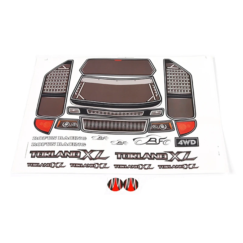 Set di adesivi per decalcomanie per carrozzeria adatta per 1/8 HPI Racing Savage XL FLUX Rovan TORLAND MONSTER BRUSHLESS TRUCK PARTS