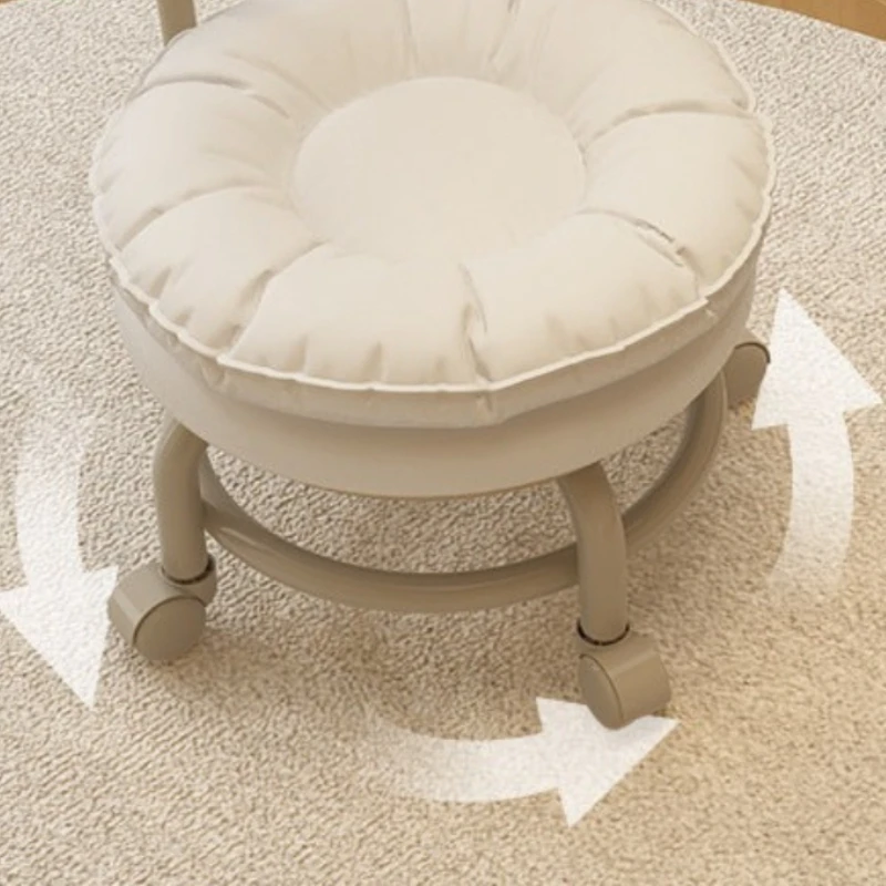 Universal wheel small stool comfortable sedentary home pulley low stool living room children's nordic shoe bench furniture