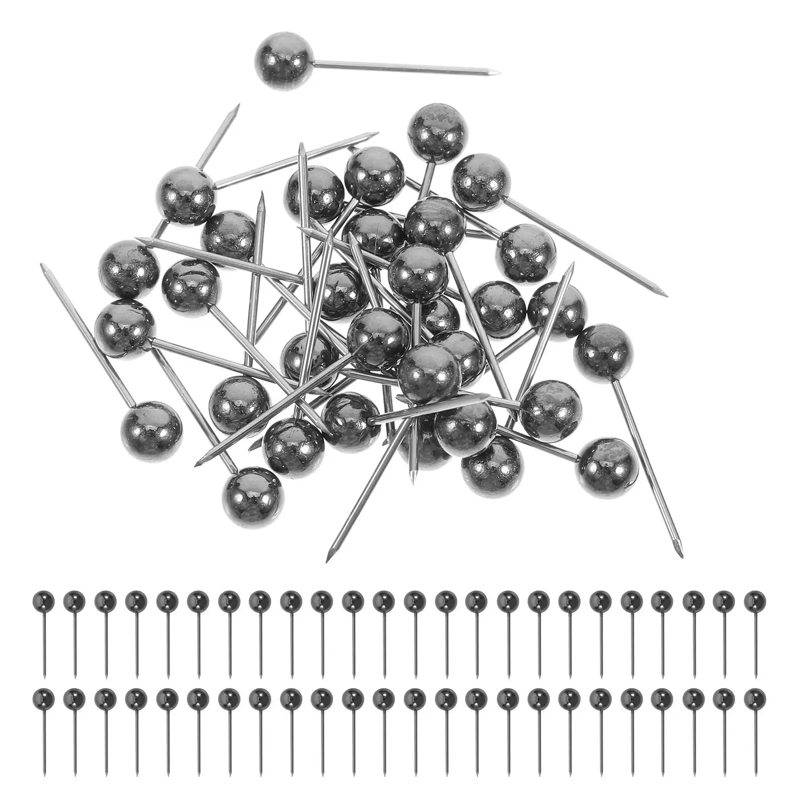 

200 Pcs Push Pins Thumb Tacks for Bulletin Board Walls Plastic Cork Maps Photos Round Head Map Pins Stainless Steel Practical